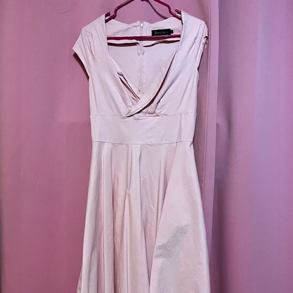 Gown Town XL Pink Summer Dress Skater Flare Cute